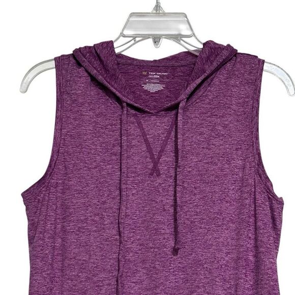 TEK Gear DryTEK Activewear Dress Women's Medium Purplish Pink Sleeveless Hooded - Picture 3 of 7